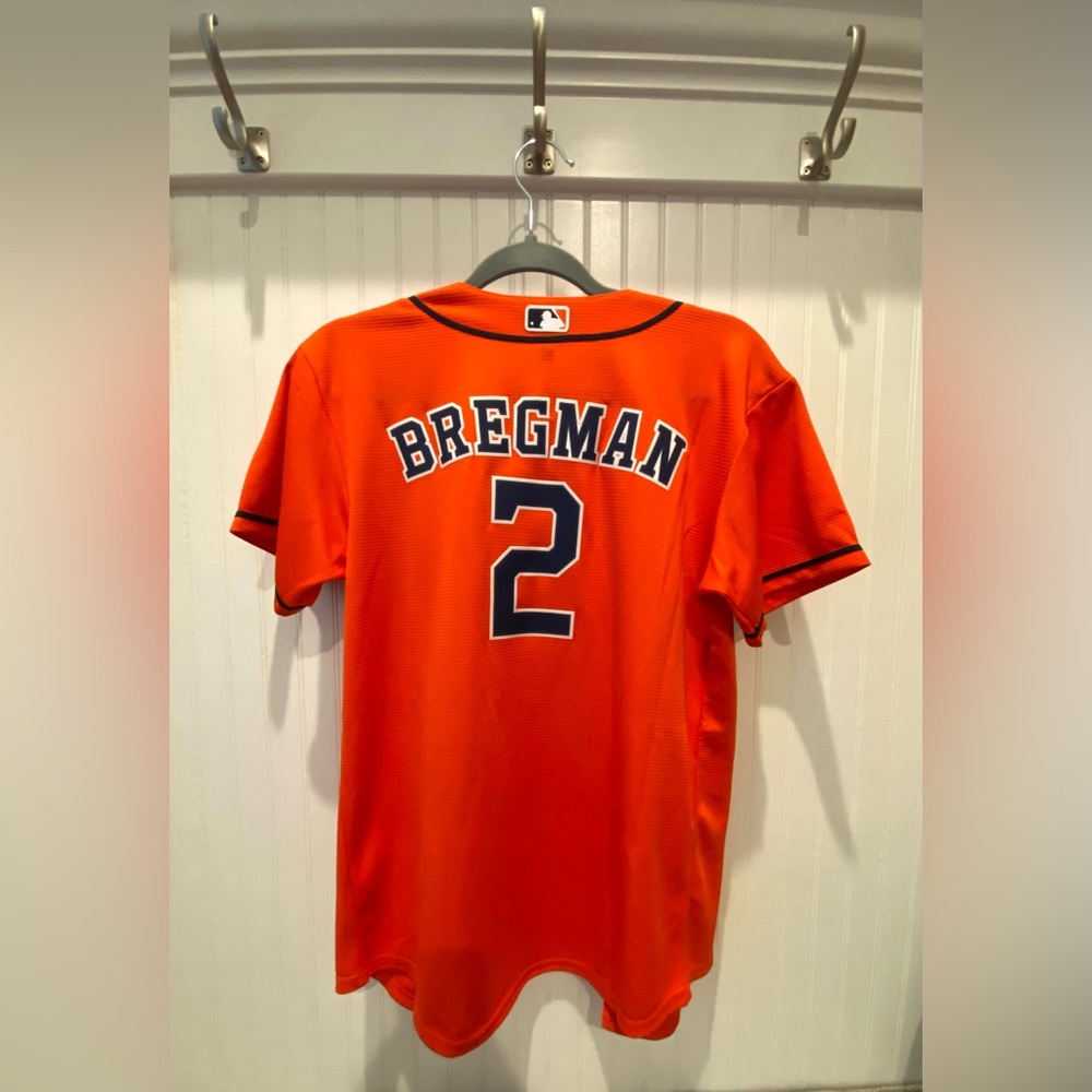 Houston Astros Boy’s Orange Bregman Baseball Jersey (or Women’s Small) NWT